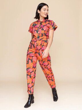 Mixed by Nasrin Ruby Floral Jumpsuit